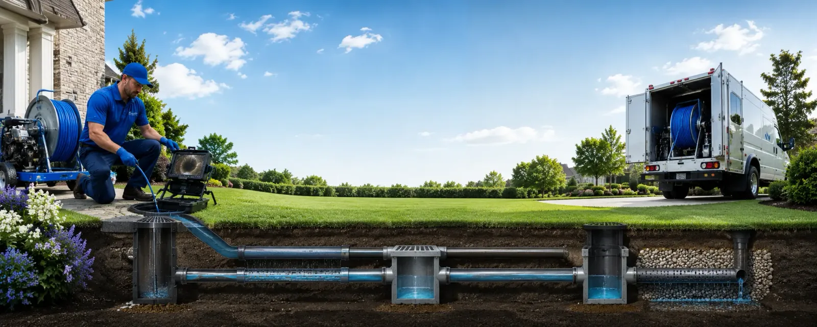 Outdoor drain cleaning information for Bruce, MS